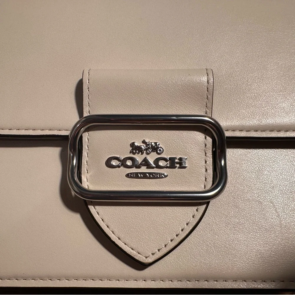 Coach Large Morgan Square Crossbody Bag in Chalk - Picture 7 of 13